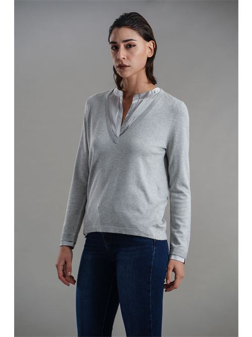 Maglia in viscosa Maida Mila Milano | M1080GRIGIO